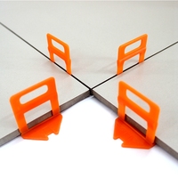 Clips de nivellement de carreaux en PP de qualité supérieure et cales réutilisables 1,0-3,0 mm pour appartement, design moderne, installation auto-adhésive