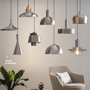 <span class=keywords><strong>Lampadario</strong></span> a Sospensione LED Stile Industriale per Ristoranti Hot Pot, Negozi di Catering, Caffetterie - Moderno in Acciaio Inossidabile Argento - Product Image 1