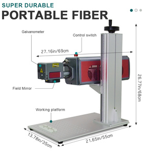 Nueva Máquina de Marcado Láser de Fibra RAYTHER Mini, 20W/30W/50W de Potencia, Compatible con DXF/PLT/BMP, Fácil de Operar, Carga Automática para Metal - Product Image 5