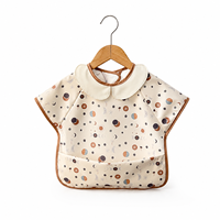 Bavoir imperméable coloré pour bébé, facile à nettoyer, motif dessin animé mignon, kit tablier pour enfants de 1 à 4 ans, en matériau PU, pour les repas