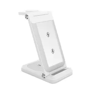可折叠3合1通用无线充电器充电站适用于不同智能手机适用于三星适用于华为适用于iPhone