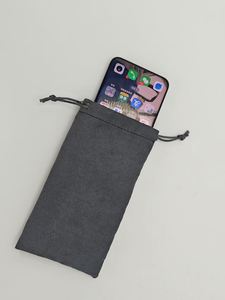 Bolsa de Regalo de Terciopelo con Fondo Redondo y Logotipo Personalizado, Cordón de Imitación de Cuero para Empaque de Velas, Cosméticos y Joyería - Product Image 3