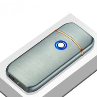 KY tout nouveau métal USB Rechargeable sans flamme Cigarette Portable extérieur électronique coupe-vent briquet
