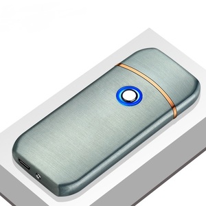 KY Brand New Metal USB Rechargeable Flameless Cigarette Portable Outdoor Electronic <strong>Wind</strong> <strong>Proof</strong> <strong>Lighter</strong> - Product Image 1