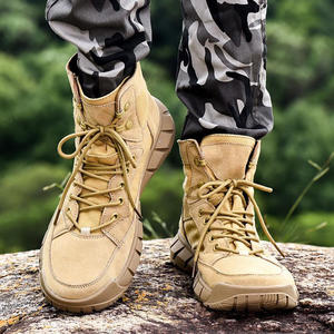 Botas <span class=keywords><strong>Cargo</strong></span> informales para hombre 2023, Botas de senderismo transpirables ligeras e impermeables a la moda, botas de cuero genuino - Product Image 2