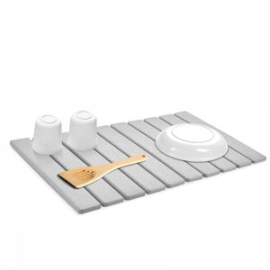 Eco-Friendly Diatomaceous Earth Large Stone Dish Drying <b>Mat</b> Fast Dry <b>Absorbent</b> Collapsible Dish Drying <b>Mat</b> for Kitchen Counter - Product Image 1
