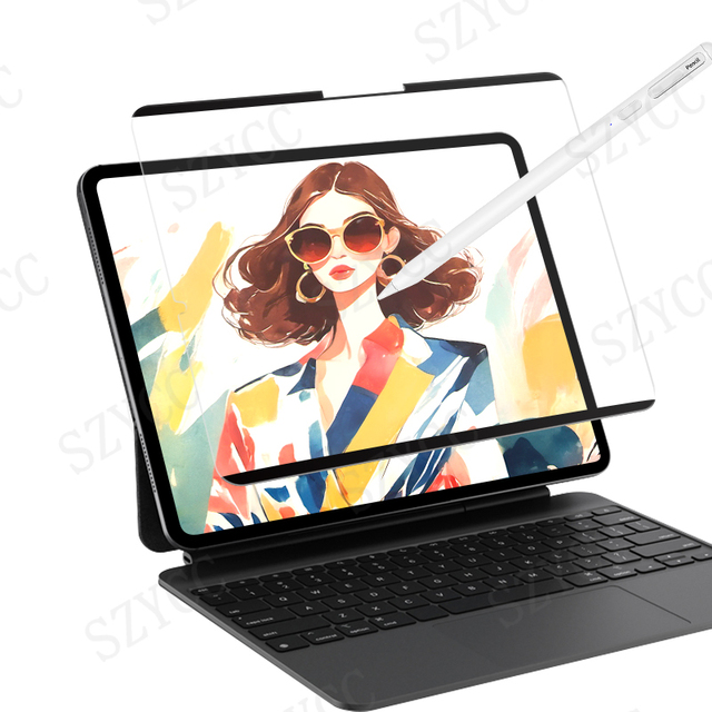 Hot Selling Anti Glare Paper Feel Paper Nano Texture Magnetic Screen Protector for iPad Pro 11 13 Inch 2024