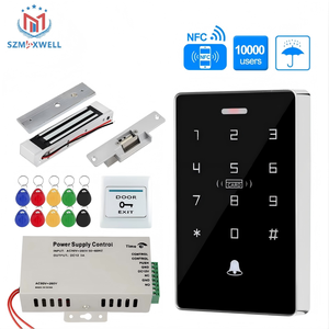 Kit de système de contrôle d'accès extérieur étanche avec clavier <span class=keywords><strong>RFID</strong></span> 125KHz 13.56MHz NFC + serrure magnétique électrique 180KG - Product Image 1