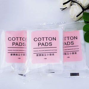 Tampons démaquillants bio personnalisés carrés 10pcs pour le visage rose lavables avec mini kits de voyage pour femmes B226 - Product Image 6