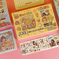 Ensemble de journal intime avancé haut de gamme Kit journal intime paresseux papeterie Journal 25 feuilles autocollant 1 rouleau Washi ruban cadeau ensemble de journaux intimes