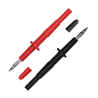 JIALUN 32A 1000V Sonde de test en laiton 104,5 mm avec pince crocodile isolée en PVC et fiche banane 4 mm pour multimètre