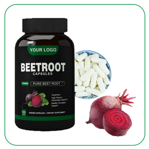 Ausreson Oem Biologische Rode Biet Extract Capsule Pil Ondersteunt Druk Veganistische Rode Beste Bietenwortelcapsules - Product Image 3