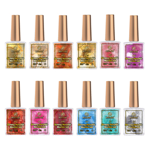 BeiEn 15ml Bulk Gel UV Nail Art Kit di Design personalizzabile in marmo metallizzato classico pigmento oro cromato che fiorisce forte fioritura - Product Image 5