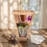 Sac de transport en papier écologique personnalisé avec motif cœur, poignées plates laminées pour les courses au supermarché - Cadeau de la Saint-Valentin