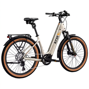 Bicicleta híbrida de 26 pulgadas con cuadro de aleación de aluminio, suspensión delantera, freno de disco doble, 21 velocidades, estilo urbano/carretera. - Product Image 1