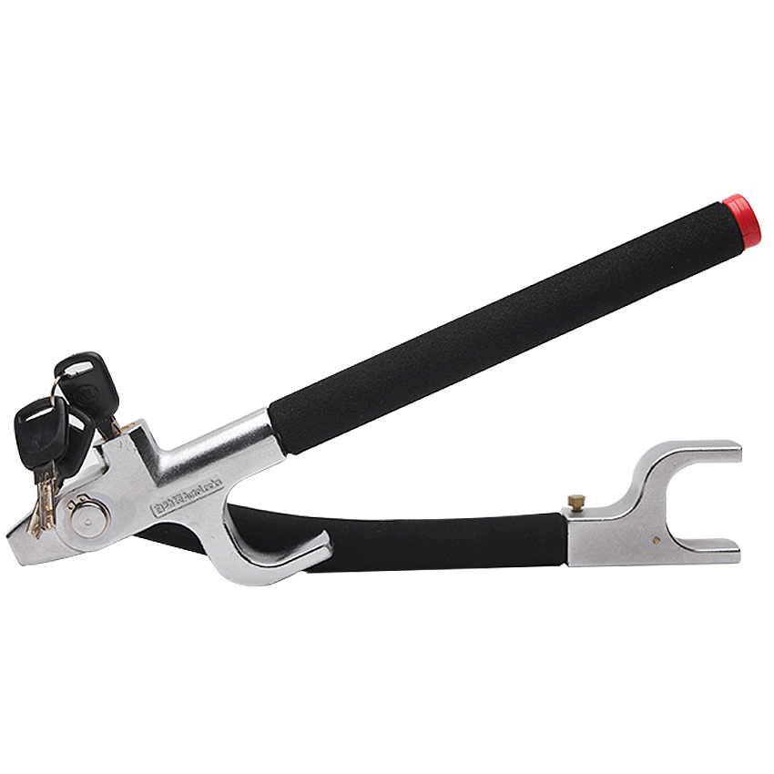 Universal Car Steering Wheel Lock to Pedal Lock - Heavy Duty Anti-Theft Security Lock