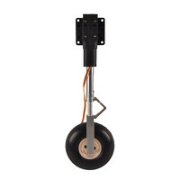 Par de trenes de aterrizaje principales eléctricos retráctiles extra altos para avión RC, rueda de 3 pulgadas, pata metálica ZY15091SM 13001