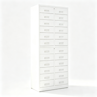 Armoire de classement métallique blanche à 24 tiroirs verrouillable pour bureau, hôpital, laboratoire, école - Vente en gros