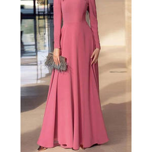 גבוהה באיכות נשים ערב שמלות נשף מקסי ארוך שרוול ערב שמלות מקסי לבוש הרשמי - Product Image 5