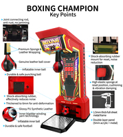 Machine de jeu de boxe électronique pour centre commercial, machine de frappe de boxe, machine de kick-boxing, jeu de boxe de divertissement de rue