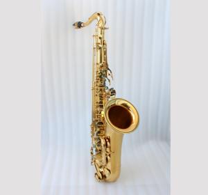 Saxophone ténor professionnel en gros avec laque dorée chinoise <span class=keywords><strong>soprano</strong></span>, tonalité dorée BB, accessoires, instrument à vent en laiton de qualité - Product Image 1