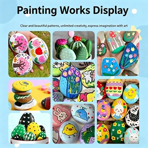Pierres de rivière lisses naturelles, pierres à <span class=keywords><strong>peindre</strong></span>, artisanat DIY, galets à <span class=keywords><strong>peindre</strong></span> pour enfants, décoration artistique - Product Image 6