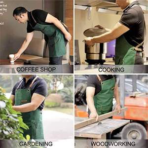 Tabliers de travail épais lavés durables avec logo <span class=keywords><strong>personnalisé</strong></span> avec poches BBQ cuisine cuisson travail du bois gril jardinage <span class=keywords><strong>tablier</strong></span> en toile - Product Image 5