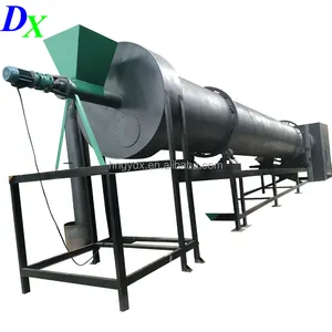 Rotary continuous rice husk sawdust olive wastes charcoal making kiln