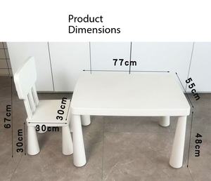 Ensemble table et chaises blanches pour enfants, idéal pour salle de jeux, chambre, coin <span class=keywords><strong>d</strong></span>'apprentissage, <span class=keywords><strong>d</strong></span>écoration moderne pour la maison, un ensemble comprenant une table et deux chaises - Product Image 3