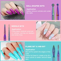 10 pièces/boîte accessoires de perceuse à ongles tungstène Bits 3/32 Gel ongles cuticule enlever ensemble de forets à ongles