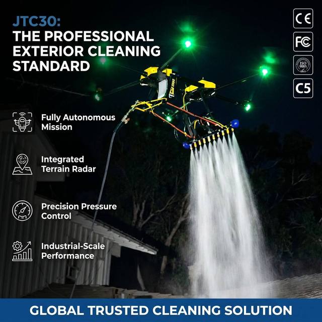 Joyance Intelligent Building Cleaning Drone Professional Facade Maintenance UAV with Precision Flow Control and Night Vision