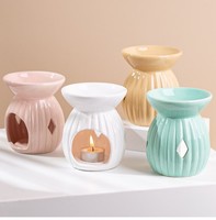 Diffuseur de parfum en céramique à brancher - Décoration à brancher pour réchauffer les cires parfumées, les bougies chauffe-plat, désodorisant, lampe de nuit