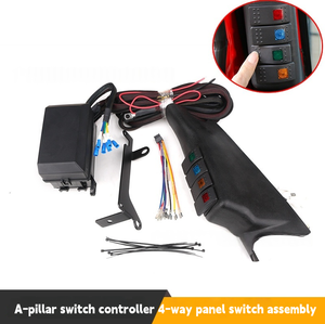 Nouvel ensemble de commande de panneau à 4 voies pour montant A, 12V, côté conducteur, pour modèles <span class=keywords><strong>JK</strong></span> <span class=keywords><strong>ABS</strong></span> 2011-2017, accessoires de modification Jeep - Product Image 4
