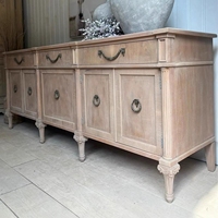 Console vintage rustique en bois massif, meuble d'entrée de style campagnard américain pour la maison et la vente en gros commerciale