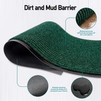 Tapis de découpe de boue en TPE à poils bouclés, facile à nettoyer, pour porche bas, taille personnalisée, double rayures, vente en gros