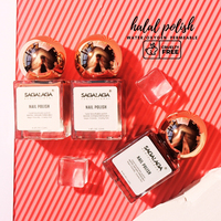 SAGALAGA Vernis à ongles Halal à séchage à l'air, à base d'eau, perméable, 18 ml, sans danger pour les ongles, vente en gros