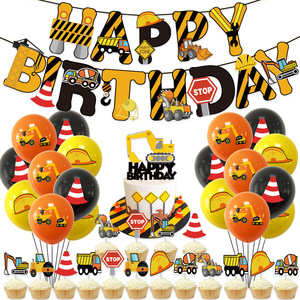 Globos de Vehículos de Ingeniería, Decoración para Fiestas de Construcción, Excavadora, Cumpleaños Infantiles, Bulldozer, Tractor, Camión, Globo de Cumpleaños - Product Image 1