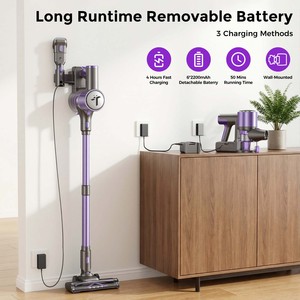 <span class=keywords><strong>Aspirateur</strong></span> à main intelligent puissant Teendow V10 PRO 20000Pa, <span class=keywords><strong>aspirateur</strong></span> à bâton pour tapis, canapé, nettoyage domestique, <span class=keywords><strong>aspirateur</strong></span> sans fil - Product Image 4