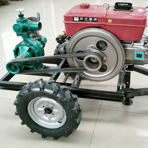Pompe à eau centrifuge <span class=keywords><strong>mobile</strong></span> à moteur diesel entraînée par courroie avec châssis de remorque à 2 roues pour l'irrigation agricole - Product Image 4