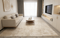 Tapis tissé Wilton, fabriqué à la machine, jacquard, antidérapant, motifs originaux, polypropylène, durable, résistant au feu, écologique, pour la maison