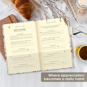 Diario Personalizado con Logotipo, Gratitud, Manifestación Diaria, Autocuidado, Tapa Dura, Espiral, A5, Agenda, Planificador, Impresión Personalizada - Product Image 4