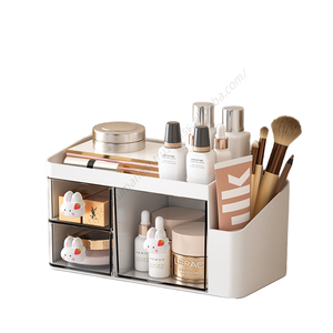 Organizador de Escritorio Multifuncional Proins de 3 Cajones, Caja de Almacenamiento Rectangular de Plástico para Artículos Diversos, Hogar y Oficina - Product Image 1