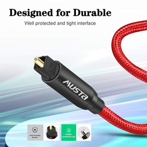 <span class=keywords><strong>สาย</strong></span>เคเบิล Toslink ชุบทอง<span class=keywords><strong>สาย</strong></span>สัญญาณแสงโลหะผสมสังกะสีไฟเบอร์ออปติกชายกับชาย Toslink - Product Image 4