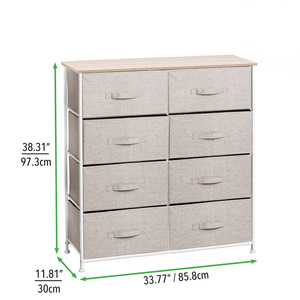 Tre lưu trữ hàng đầu tủ quần áo đồ nội thất đơn vị với 8 vải có thể tháo rời ngăn kéo tủ - Product Image 3