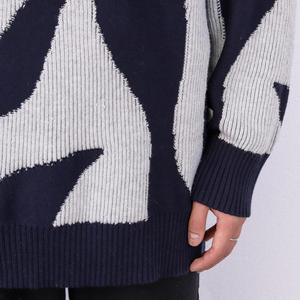 Suéteres de Jacquard con capucha de punto de manga larga OEM y ODM personalizados, ropa de hombre con cuello redondo, suéter de punto con capucha a la moda para hombre - Product Image 5