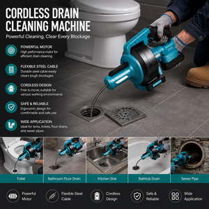 Déboucheur électrique à batterie au lithium ; Outil de débouchage spécifique pour toilettes, cuisines et égouts ; Dispositif anti-obstruction - Product Image 2