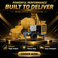 Bétonnière électrique à moteur diesel MINLE avec pompe 15m3/h Haute efficacité Mobile pour les travaux de construction rurale et les petits projets routiers