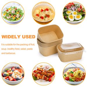 Tazón de Papel Kraft Desechable para Ensaladas y Almuerzos, Ecológico, Reciclable, Biodegradable, de Grado Alimenticio, para Llevar, con Tapa, Venta al Por Mayor - Product Image 6