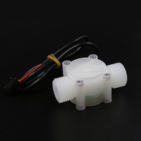 Capteur de débit à effet Hall ZQ-01 G1/2'' en PVDF, prix usine, vente chaude, DC3.5-24V, pour liquides chimiques et eau