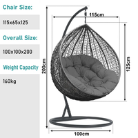 Jardin Jhula meubles bambou hamac balançoire chaise en bois, chaise bébé balançoire en plein air
